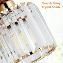 GobekUsa Gold Crystal Semi-Flush Mount Ceiling Light