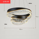 GobekUsa Crystal Stainless Steel LED Chandelier for Foyer