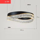GobekUsa Crystal Stainless Steel LED Chandelier for Foyer