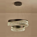 GobekUsa Crystal Stainless Steel LED Chandelier for Foyer
