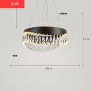 GobekUsa Crystal Stainless Steel LED Chandelier for Foyer