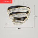 GobekUsa Crystal Stainless Steel LED Chandelier for Foyer