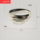 GobekUsa Crystal Stainless Steel LED Chandelier for Foyer