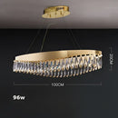 GobekUsa Crystal Stainless Steel LED Chandelier for Foyer