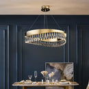 GobekUsa Crystal Stainless Steel LED Chandelier for Foyer