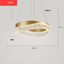 GobekUsa Crystal Stainless Steel LED Chandelier for Foyer