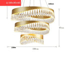 GobekUsa Crystal Stainless Steel LED Chandelier for Foyer