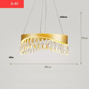GobekUsa Crystal Stainless Steel LED Chandelier for Foyer