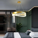 GobekUsa Crystal Stainless Steel LED Chandelier for Foyer