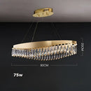 GobekUsa Crystal Stainless Steel LED Chandelier for Foyer