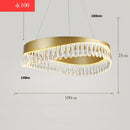 GobekUsa Crystal Stainless Steel LED Chandelier for Foyer