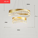 GobekUsa Crystal Stainless Steel LED Chandelier for Foyer