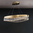 GobekUsa Crystal Stainless Steel LED Chandelier for Foyer