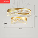 GobekUsa Crystal Stainless Steel LED Chandelier for Foyer