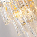 GobekUsa Gold Crystal Wall Sconce with 3 Modern Heads and 4 Tiers for Living Room