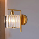 GobekUsa Gold Crystal Wall Sconce with Modern Column Design - Perfect for Bedroom Lighting