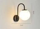 GobekUsa Glass Ball LED Wall Sconce for Bedroom Living Room, Nordic Style Wall Lighting Fixtures