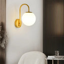 GobekUsa Glass Ball LED Wall Sconce for Bedroom Living Room, Nordic Style Wall Lighting Fixtures