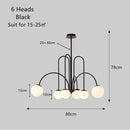 GobekUsa Glass Ball Pendant Chandelier with LED for Dining Living Bar Kitchen Island