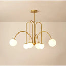 GobekUsa Glass Ball Pendant Chandelier with LED for Dining Living Bar Kitchen Island