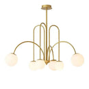 GobekUsa Glass Ball Pendant Chandelier with LED for Dining Living Bar Kitchen Island