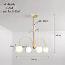 GobekUsa Glass Ball Pendant Chandelier with LED for Dining Living Bar Kitchen Island