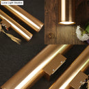 GobekUsa Gold Cylinder Wall Sconce Fixture Modern Style 2"/3" Width LED Metal Wall Lamp in Gold for Corridor