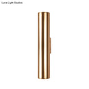 GobekUsa Gold Cylinder Wall Sconce Fixture Modern Style 2"/3" Width LED Metal Wall Lamp in Gold for Corridor
