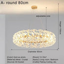 GobekUsa Crystal LED Ceiling Pendant Chandelier for Home Decoration and Lighting