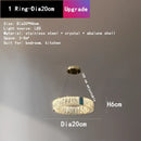 GobekUsa Crystal Round Ceiling Chandelier LED Pendant for Kitchen Dining Room Villa