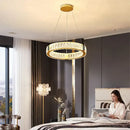 GobekUsa Crystal Round Ceiling Chandelier LED Pendant for Kitchen Dining Room Villa
