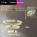 GobekUsa Crystal Round Ceiling Chandelier LED Pendant for Kitchen Dining Room Villa