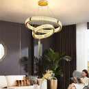 GobekUsa Crystal Round Ceiling Chandelier LED Pendant for Kitchen Dining Room Villa