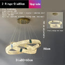 GobekUsa Crystal Round Ceiling Chandelier LED Pendant for Kitchen Dining Room Villa