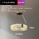 GobekUsa Crystal Round Ceiling Chandelier LED Pendant for Kitchen Dining Room Villa