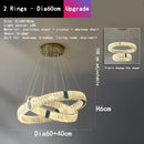 GobekUsa Crystal Round Ceiling Chandelier LED Pendant for Kitchen Dining Room Villa