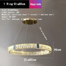 GobekUsa Crystal Round Ceiling Chandelier LED Pendant for Kitchen Dining Room Villa