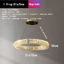 GobekUsa Crystal Round Ceiling Chandelier LED Pendant for Kitchen Dining Room Villa