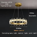 GobekUsa Crystal LED Chandelier for Luxury Lighting in Living Kitchen Room