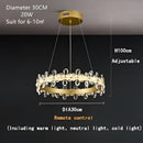GobekUsa Crystal LED Chandelier for Luxury Lighting in Living Kitchen Room