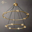 GobekUsa Éclatant Two-Tier Round Crystal Chandelier for Living & Dining Room