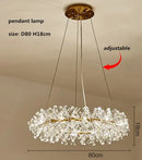 GobekUsa Crystal Flower Chandelier: Nordic Luxury Lighting for Home Decor & Restaurant