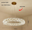 GobekUsa Crystal Flower Chandelier: Nordic Luxury Lighting for Home Decor & Restaurant