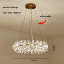 GobekUsa Crystal Flower Chandelier: Nordic Luxury Lighting for Home Decor & Restaurant