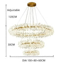 GobekUsa Crystal Flower Chandelier: Nordic Luxury Lighting for Home Decor & Restaurant