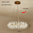 GobekUsa Crystal Flower Chandelier: Nordic Luxury Lighting for Home Decor & Restaurant