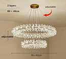 GobekUsa Crystal Flower Chandelier: Nordic Luxury Lighting for Home Decor & Restaurant