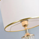 GobekUsa Clear Crystal Glass LED Table Lamp for Bedroom and Living Room