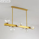 GobekUsa Gold Finish Chandelier with Orb Shade - Post Modern Design, 8 Lights - Perfect for Dining Room