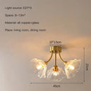GobekUsa Glass Flower Chandelier Ceiling Light for Bedroom Living Room Hallway Kitchen